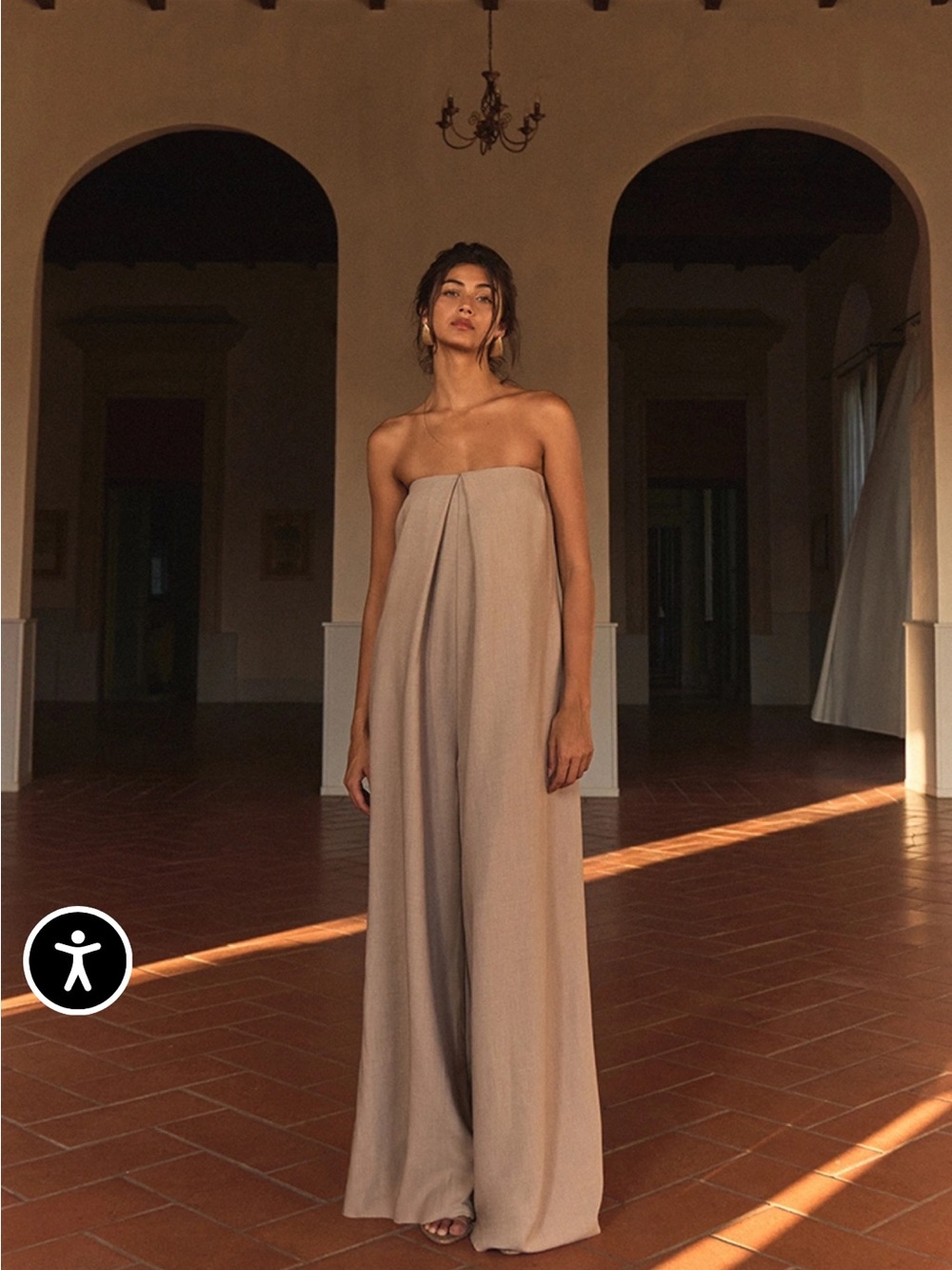 PrettyLittleThing the Label Bandeau Strapless Wide Leg Jumpsuit 4